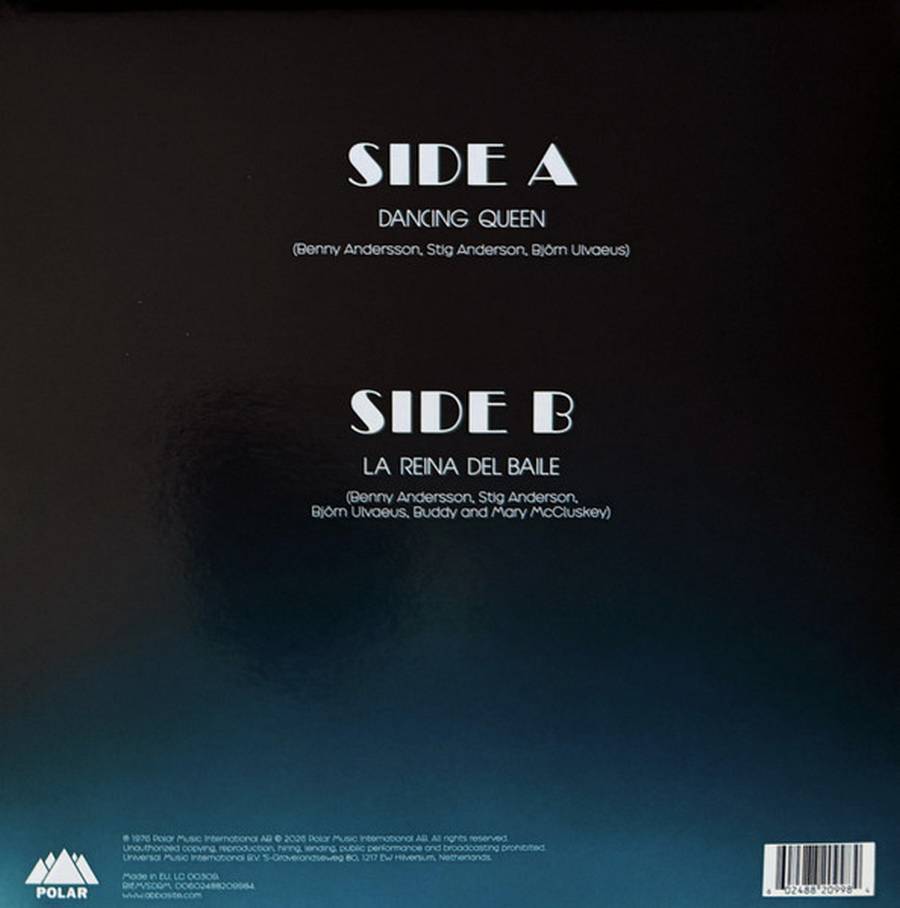 ABBA – Dancing Queen (single, color)